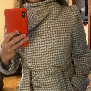 Whoop gray and cream color coat